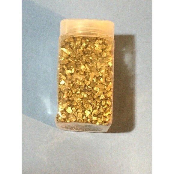 Darice Gold Glass Chips 17.5oz Discontin - Picture 2 of 2